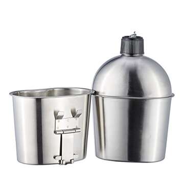 DARTMOOR Stainless Steel Military Canteen with Cup