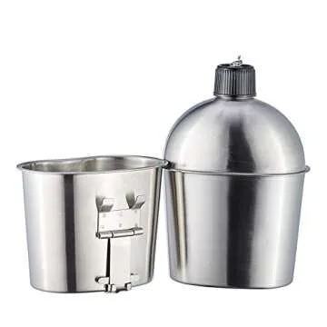 DARTMOOR Stainless Steel Military Canteen with Cup