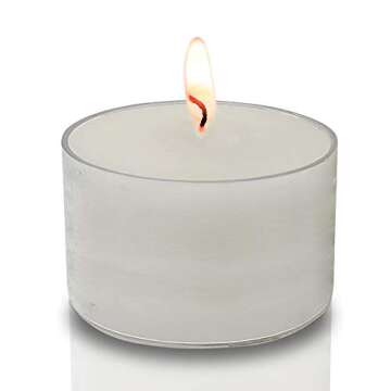 Ner Mitzvah 8 Hour Long Burning Tealight Candles