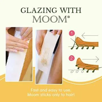 MOOM Organic Sugar Wax with Tea Tree Oil, 12 oz Jar, Hair Removal for Bikini, Brazilian, Face & Legs - Soft Wax for Sensitive Skin, Wax Beads Alternative For Women & Men (Strips & Sticks NOT Included)