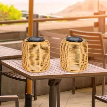Handcrafted Solar Lanterns for Garden & Patio Decor
