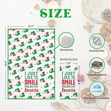 Elf Ornaments & Towels Set for Holiday Cheer