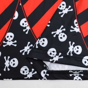 AOVCLKID Girls Pirate Dress Buccaneer Costume Birthday Party Dress Halloween Cosplay Outfits(4T,Black)