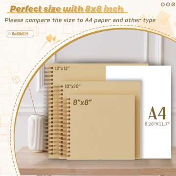 Popotop Scrapbook Photo Album, 8x8in with 80 Pages