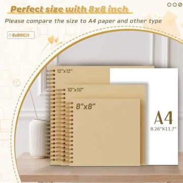 Popotop Scrapbook Photo Album, 8x8in with 80 Pages