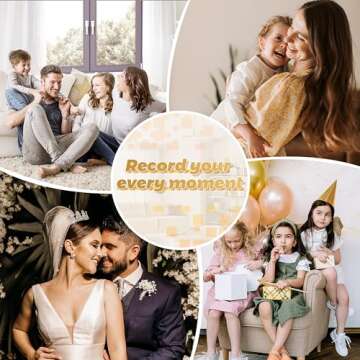 Popotop Scrapbook Photo Album, 8x8in with 80 Pages