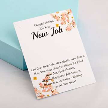 UJIMS Congratulations On Your New Job Gifts Good Luck Rope Message Bracelet Job Promotion Jewelry Co...