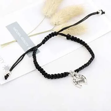 UJIMS Congratulations On Your New Job Gifts Good Luck Rope Message Bracelet Job Promotion Jewelry Coworker Leaving Gift (Good Luck Rope Bracelet)