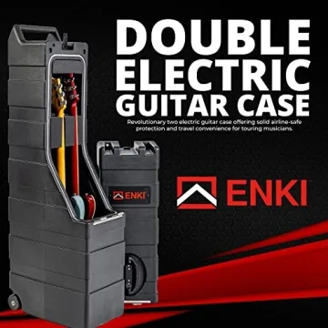 ENKI Double Electric Guitar Hard Case for Reliable Travel