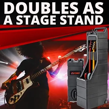 ENKI Double Electric Guitar Hard Case for Reliable Travel