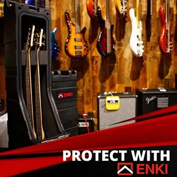 ENKI Double Electric Guitar Hard Case for Reliable Travel