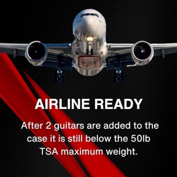 ENKI Double Electric Guitar Hard Case for Reliable Travel