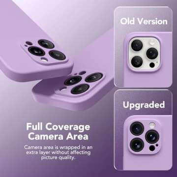 SuydanBox Magnetic for iPhone 13 Pro Max Case, Compatible with MagSafe, [Full Camera Protection][Screen Protector] Silicone Shockproof Protective Phone Case for iPhone 13 Pro Max 6.7", Light Purple