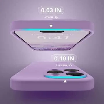 SuydanBox Magnetic for iPhone 13 Pro Max Case, Compatible with MagSafe, [Full Camera Protection][Screen Protector] Silicone Shockproof Protective Phone Case for iPhone 13 Pro Max 6.7", Light Purple