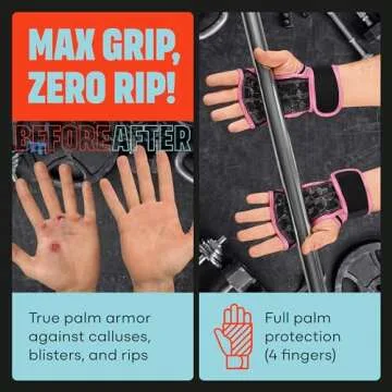 MAVA Open Gym Gloves for Women & Men | Padded Weight Lifting with Wrist Support for Comfort, Protect...