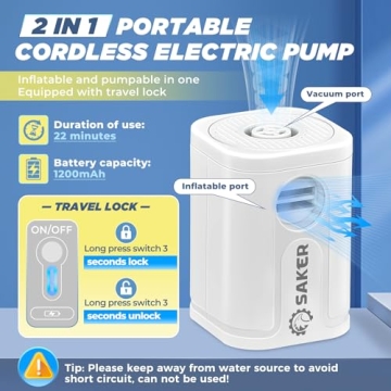 Saker Vacuum Storage Bags Set with Electric Pump for Travel