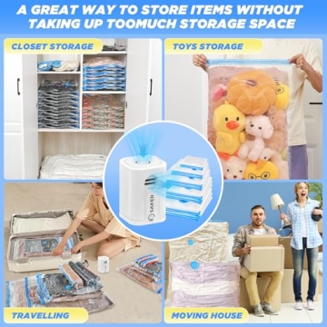 Saker Vacuum Storage Bags Set with Electric Pump for Travel