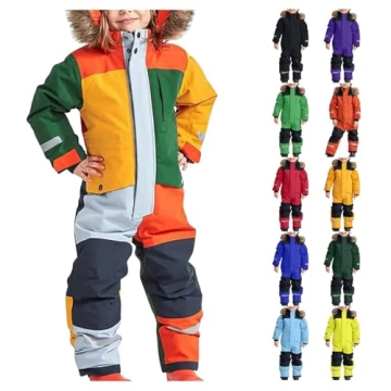 BOXIACEY Snow Suit for Kids One Piece Snowsuits Overalls Ski Suits Waterproof Winter Jumpsuit Warm J...
