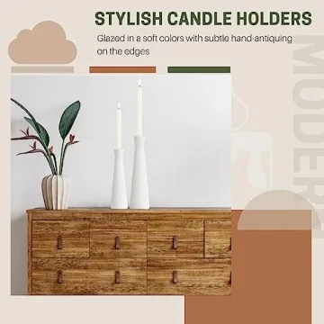 Elegant White Ceramic Candle Holders for All Occasions