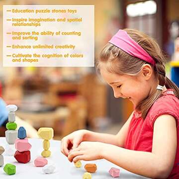 16 Balancing Wooden Blocks for Educational Fun