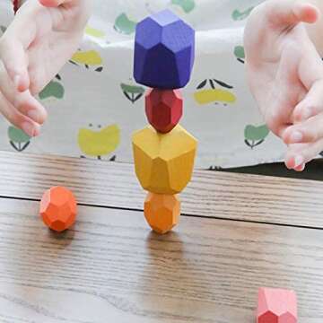 16 Balancing Wooden Blocks for Educational Fun
