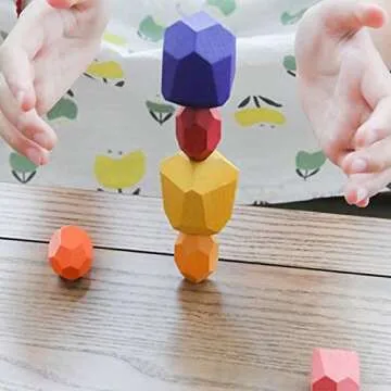 16 Balancing Wooden Blocks for Educational Fun