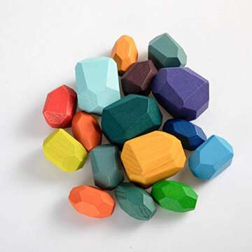 16 Balancing Wooden Blocks for Educational Fun