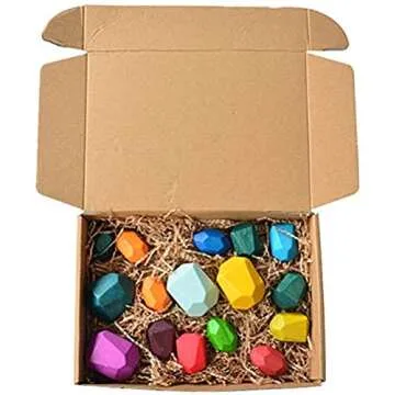 16 Balancing Wooden Blocks for Educational Fun