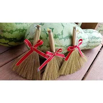 Natural Craft Brooms - Eco-Friendly Set of 3 for Display