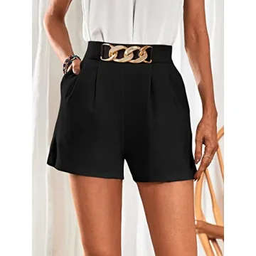 SOLY HUX Elegant High Waist Summer Shorts with Pockets