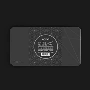 Aprés Gel-X Nail Kit Refills - Box of 500 Nail Tips, Sizes 0-9 (Natural Coffin Short)