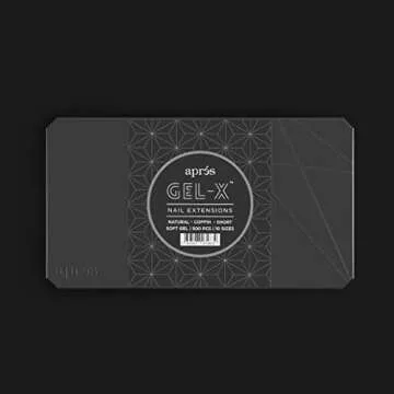 Aprés Gel-X Nail Kit Refills - Box of 500 Nail Tips, Sizes 0-9 (Natural Coffin Short)