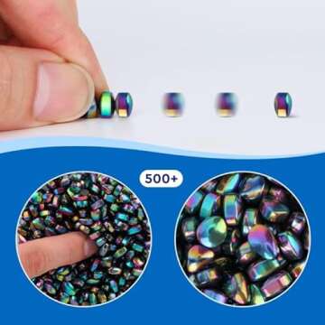 Ferrite Putty, Colorful Over 500 Weak Magnetic Ferrite Stones, Easter Basket Stuffers & Fidget Gifts, Holiday Stocking Stuffer, Stress Relief Present, Desk Toys for Office and Fidget Toys for Adults