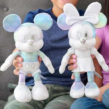 Just Play Disney100 Years of Wonder Mickey Mouse & Minnie Mouse Collector Set Plush Stuffed Animals, Kids Toys for Ages 2 Up