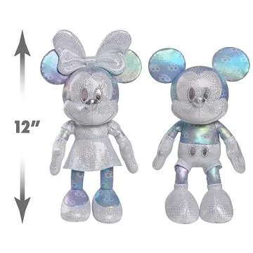 Just Play Disney100 Years of Wonder Mickey Mouse & Minnie Mouse Collector Set Plush Stuffed Animals, Kids Toys for Ages 2 Up