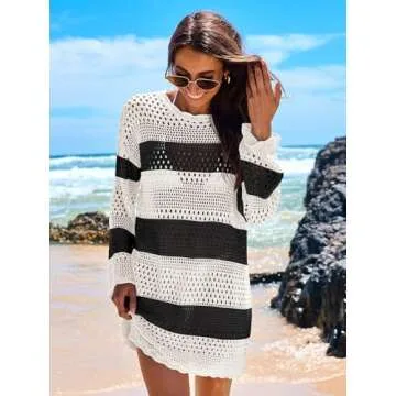 ANRABESS Women Crochet Swim Cover Up for Summer