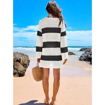 ANRABESS Women Crochet Swim Cover Up for Summer