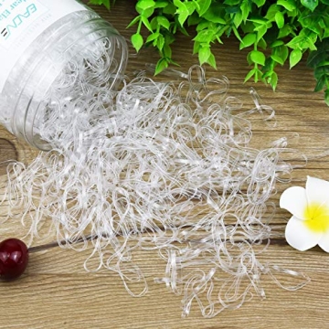 EAONE Clear Elastic Hair Bands No Damage 1500pcs
