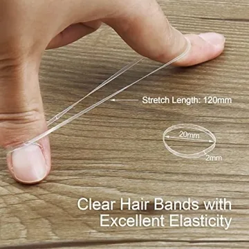 EAONE Clear Elastic Hair Bands No Damage 1500pcs