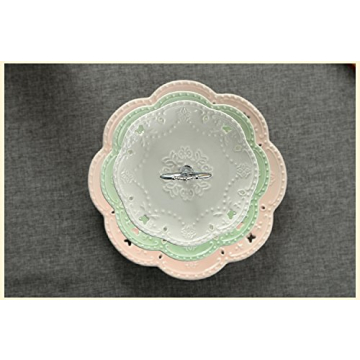 Jusalpha 3-Tier Porcelain Cake Stand-Dessert Stand-Cupcake Stand-Tea Party Serving Platter (3 Color-Gold)