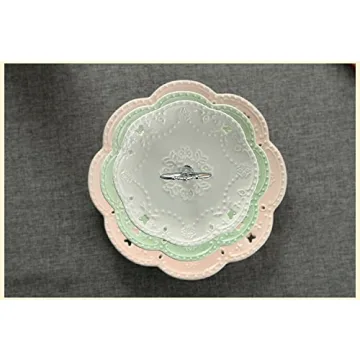 Jusalpha 3-Tier Porcelain Cake Stand-Dessert Stand-Cupcake Stand-Tea Party Serving Platter (3 Color-Gold)