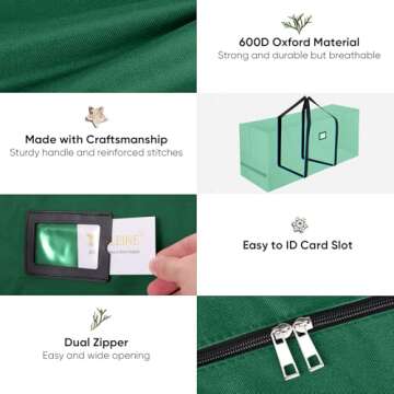 BALEINE 7.5 ft Heavy Duty Christmas Tree Storage Bag