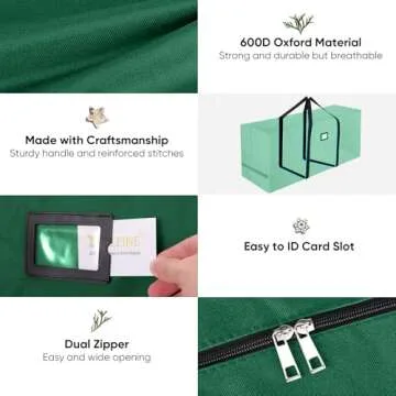 BALEINE 7.5 ft Heavy Duty Christmas Tree Storage Bag