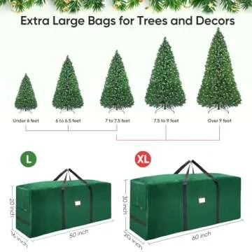 BALEINE 7.5 ft Heavy Duty Christmas Tree Storage Bag