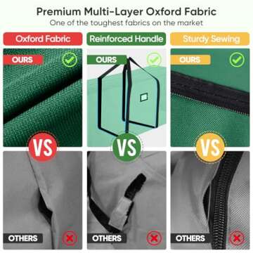 BALEINE 7.5 ft Heavy Duty Christmas Tree Storage Bag