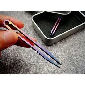 Canku Mini Tweezers Titanium Set for Travel & Daily Use