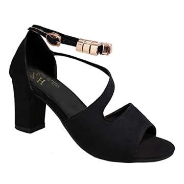 Sandals Women Dressy Summer, Chunky Heels for Women Platform, Wedge Sandals for Women, Womens Strappy Waterproof Shoes Summer Open Toe Chunky Block High Heels Platform Sandals Pump