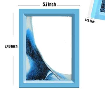 whimsyyy Moving Sand Art Liquid Motion Bubbler Flowing Sand Art Picture Desktop Sensory Calming Fidg...