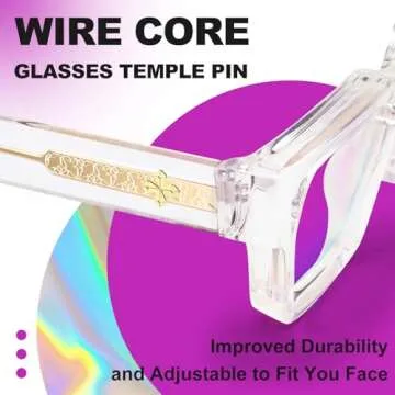 VISOONE Blue Light Blocking Glasses with TR90 Rectangle Frame and Chic Preppy Look for Women Men RIVER