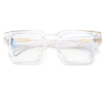 VISOONE Blue Light Blocking Glasses with TR90 Rectangle Frame and Chic Preppy Look for Women Men RIVER